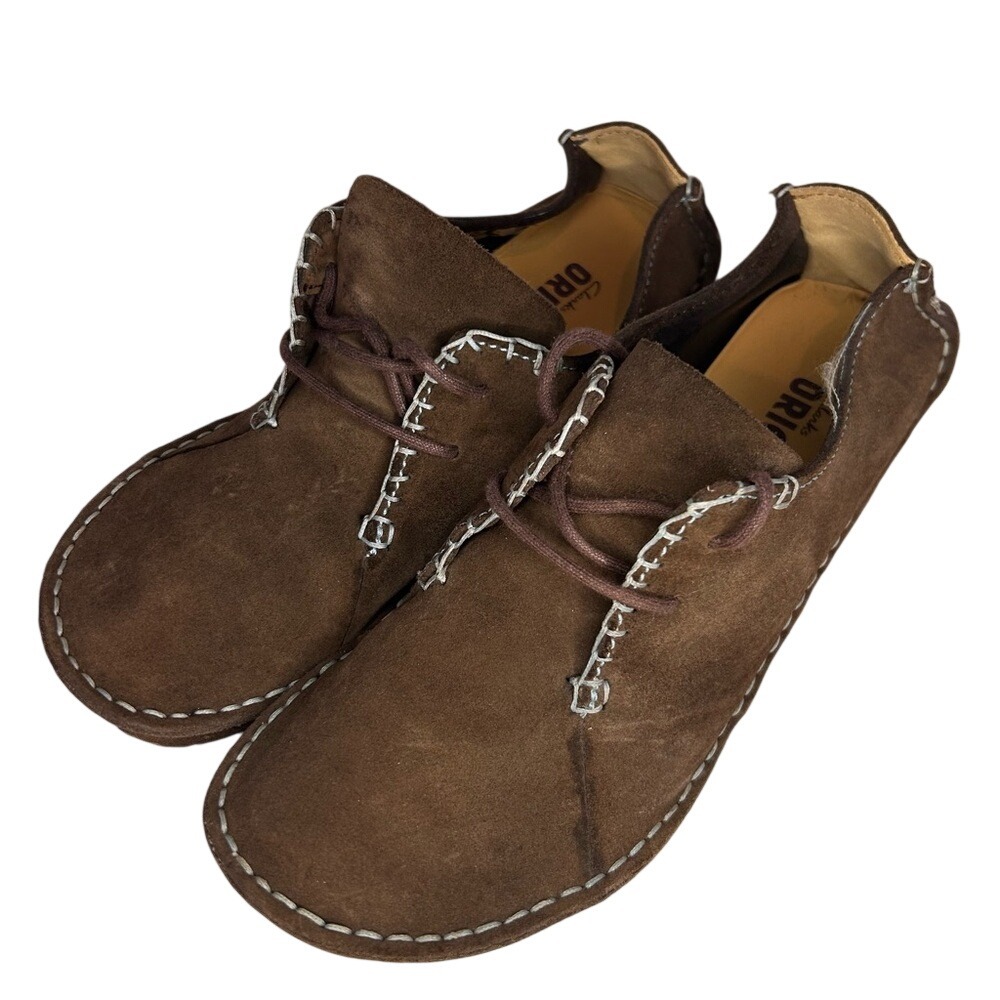 Clarks Originals Desert Trek Brown Suede Lace-Up Shoes Women's 9M Crepe Sole
